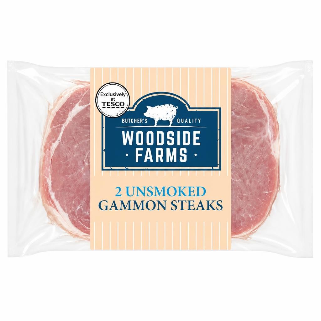 Woodside Farms Unsmoked Gammon Steaks 300G