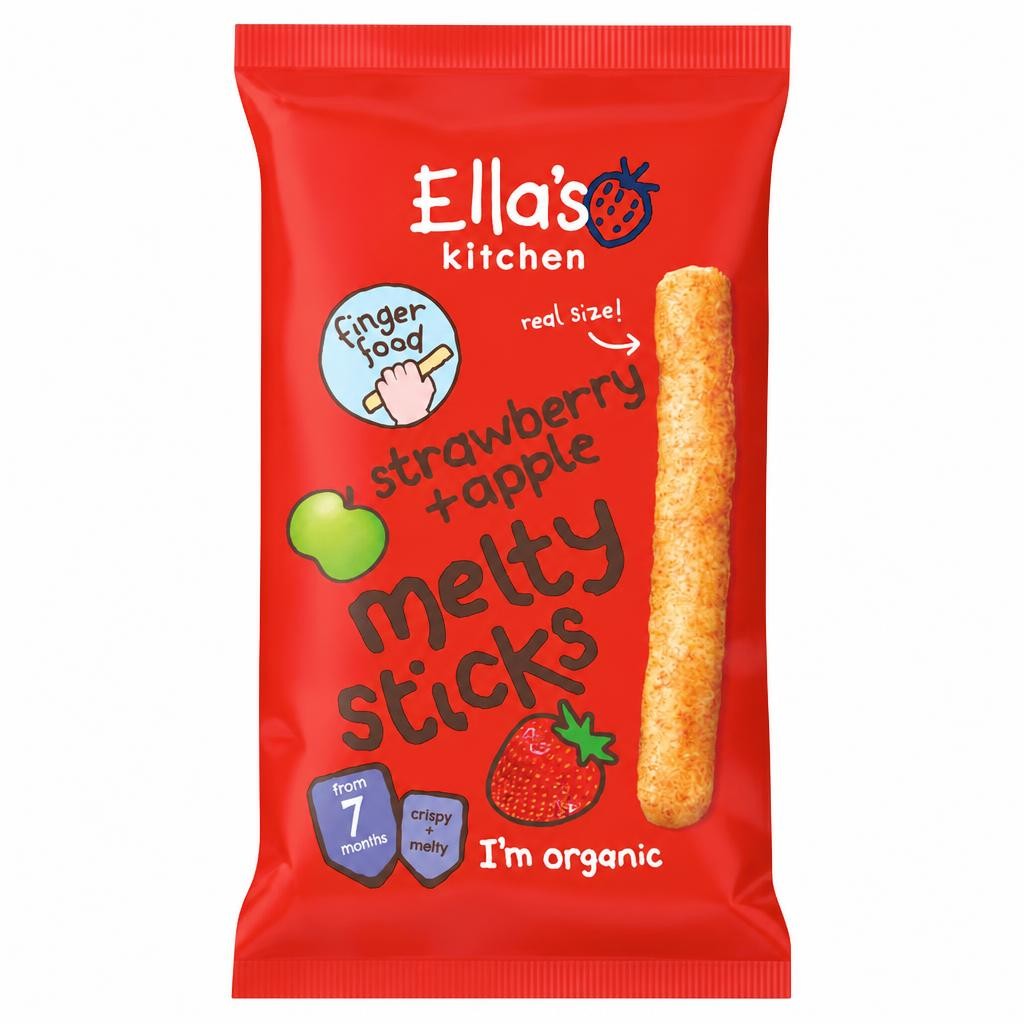 Ella's Kitchen Organic Melty Sticks Strawberry & Apple 7m+ 16g
