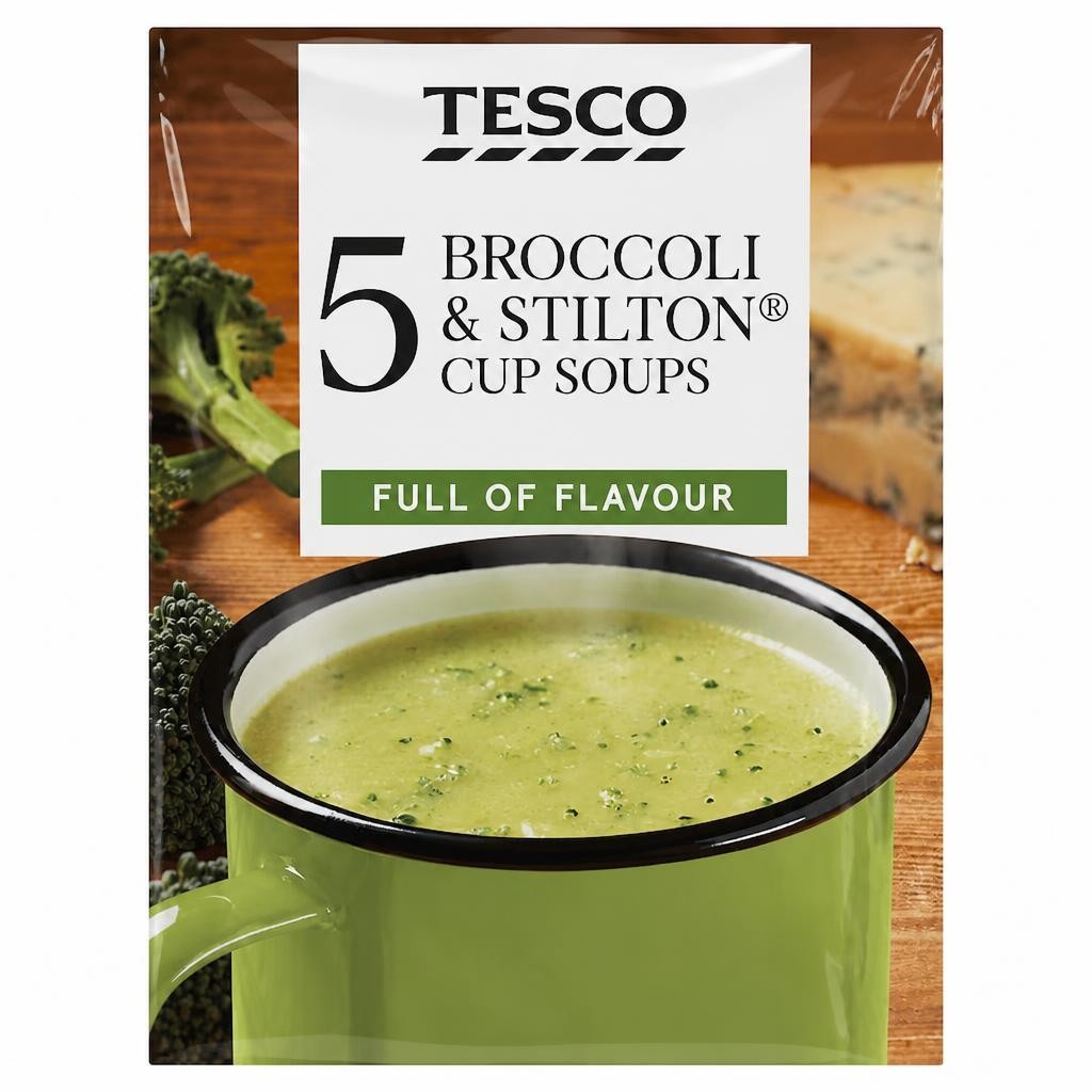 Tesco Broccoli & Stilton Cup Soups 5 Pack 120g