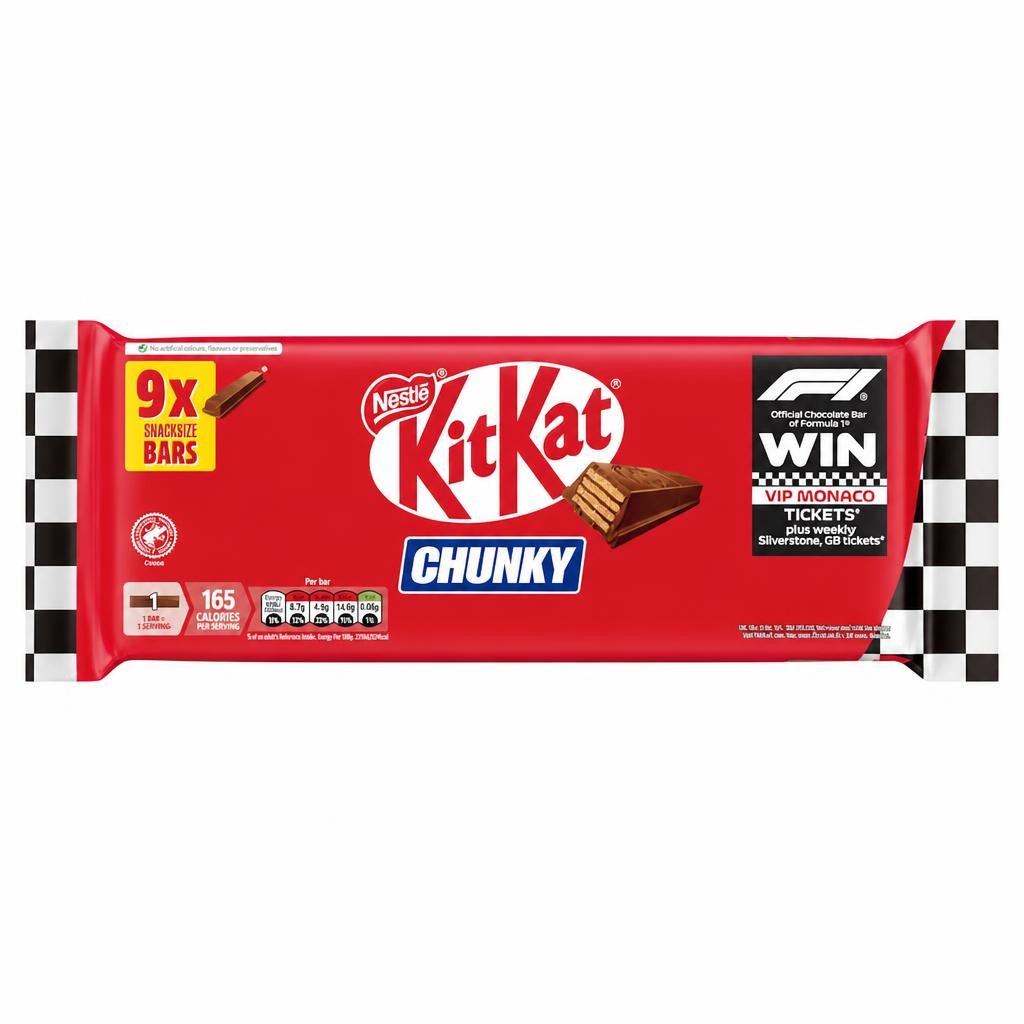 Kit Kat Chunky Milk Chocolate Bar Multipack 32g 9 Pack