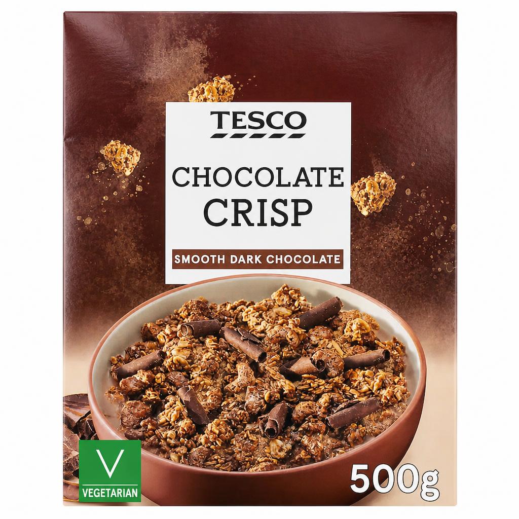 Tesco Chocolate Crisp Cereal 500G