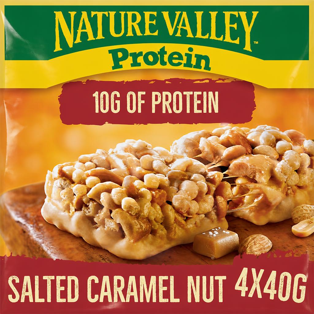 Nature Valley Protein Salted Caramel Nut Cereal Bars 4 x 40g