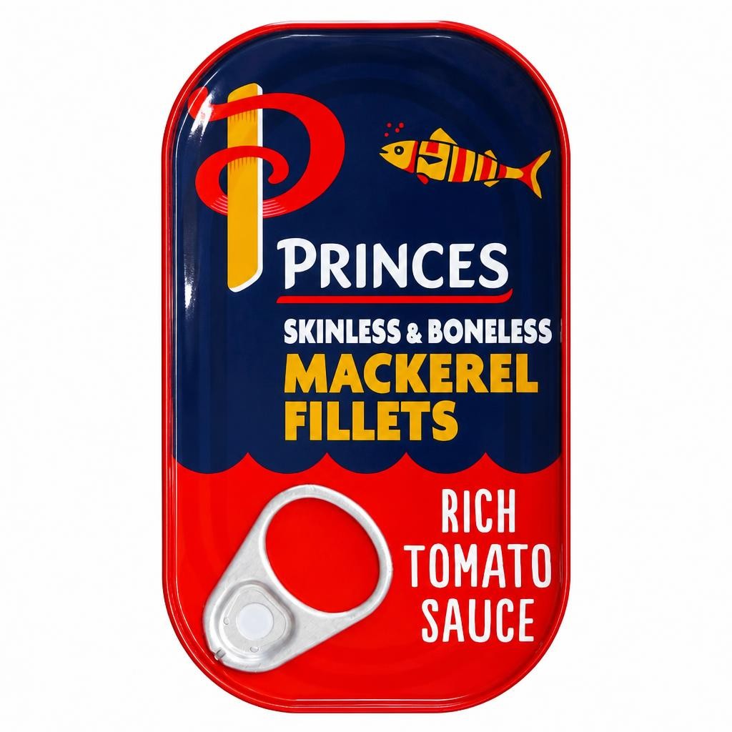 Princes Skinless Boneless Mackerel Fillets In Tomato Sauce 125G
