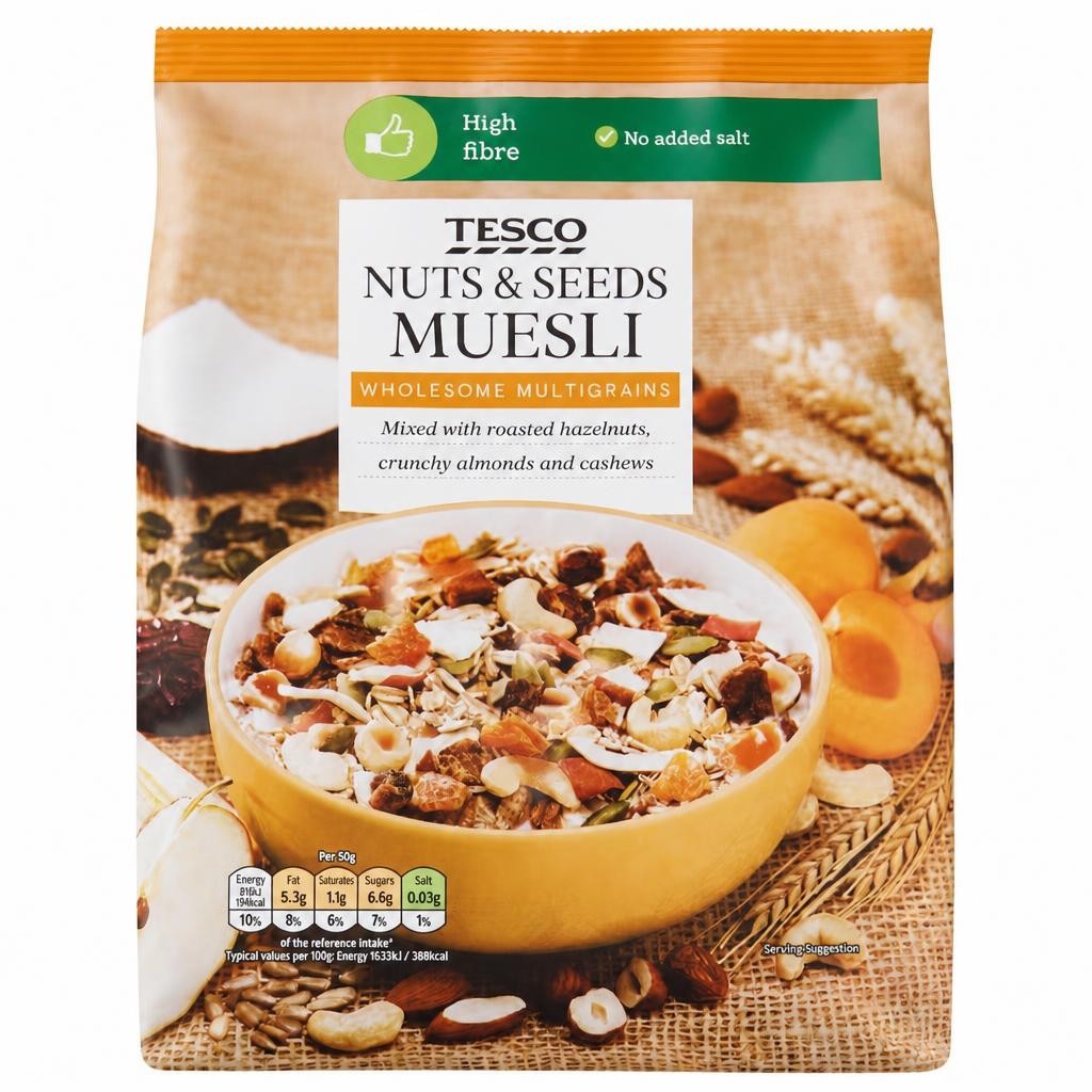 Tesco Nuts & Seeds Muesli 750G