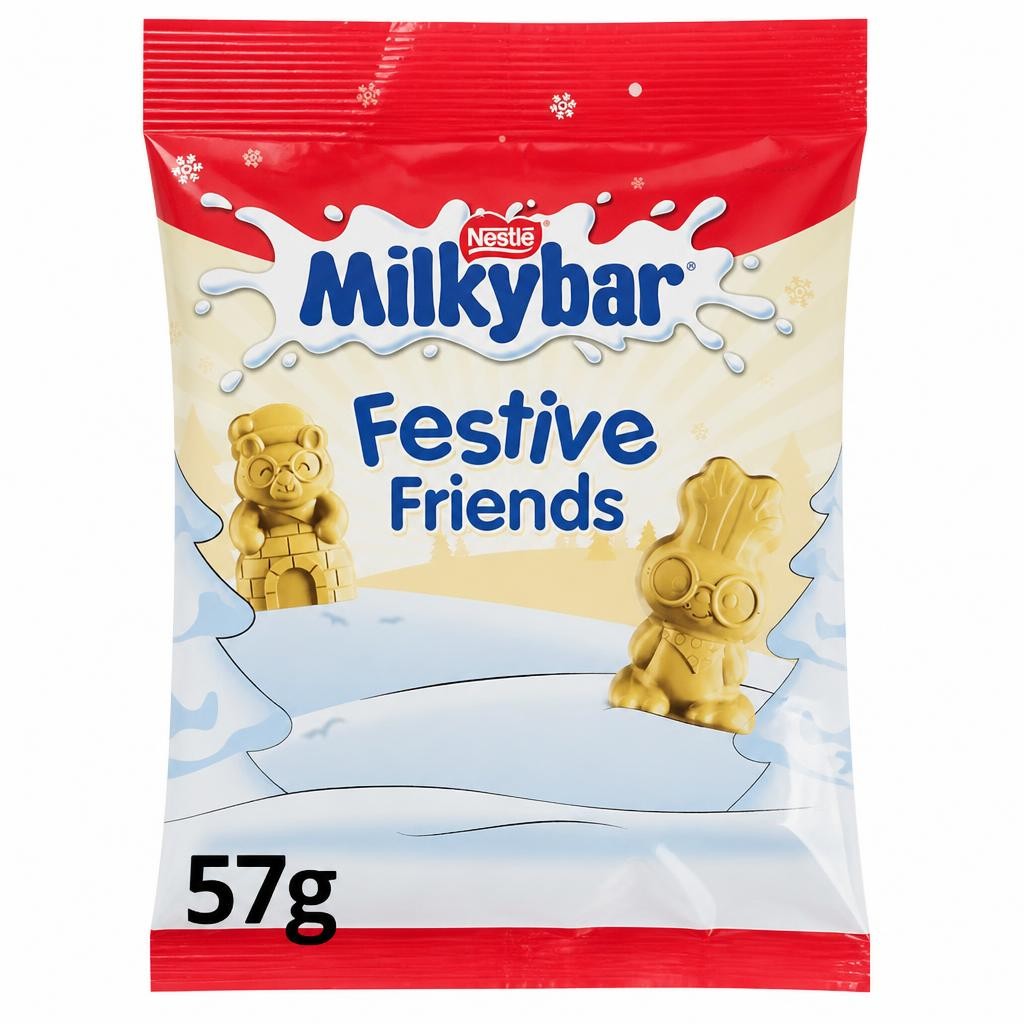 Milkybar White Chocolate Festive Friends Bag 57G