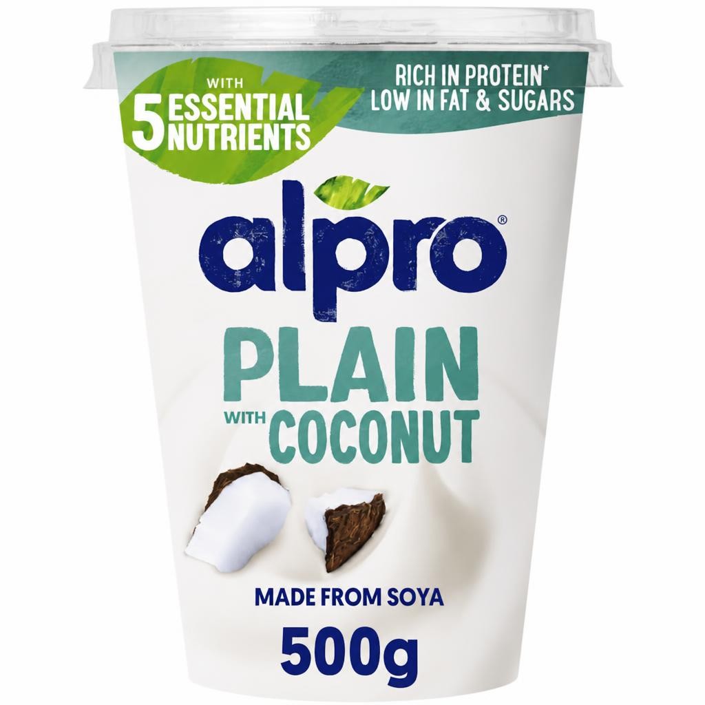 Alpro Plain Coconut Dairy Free Soya Yoghurt Alternative 500g