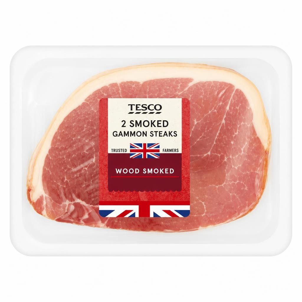 Tesco Smoked Gammon Steaks 2 Pack 450g