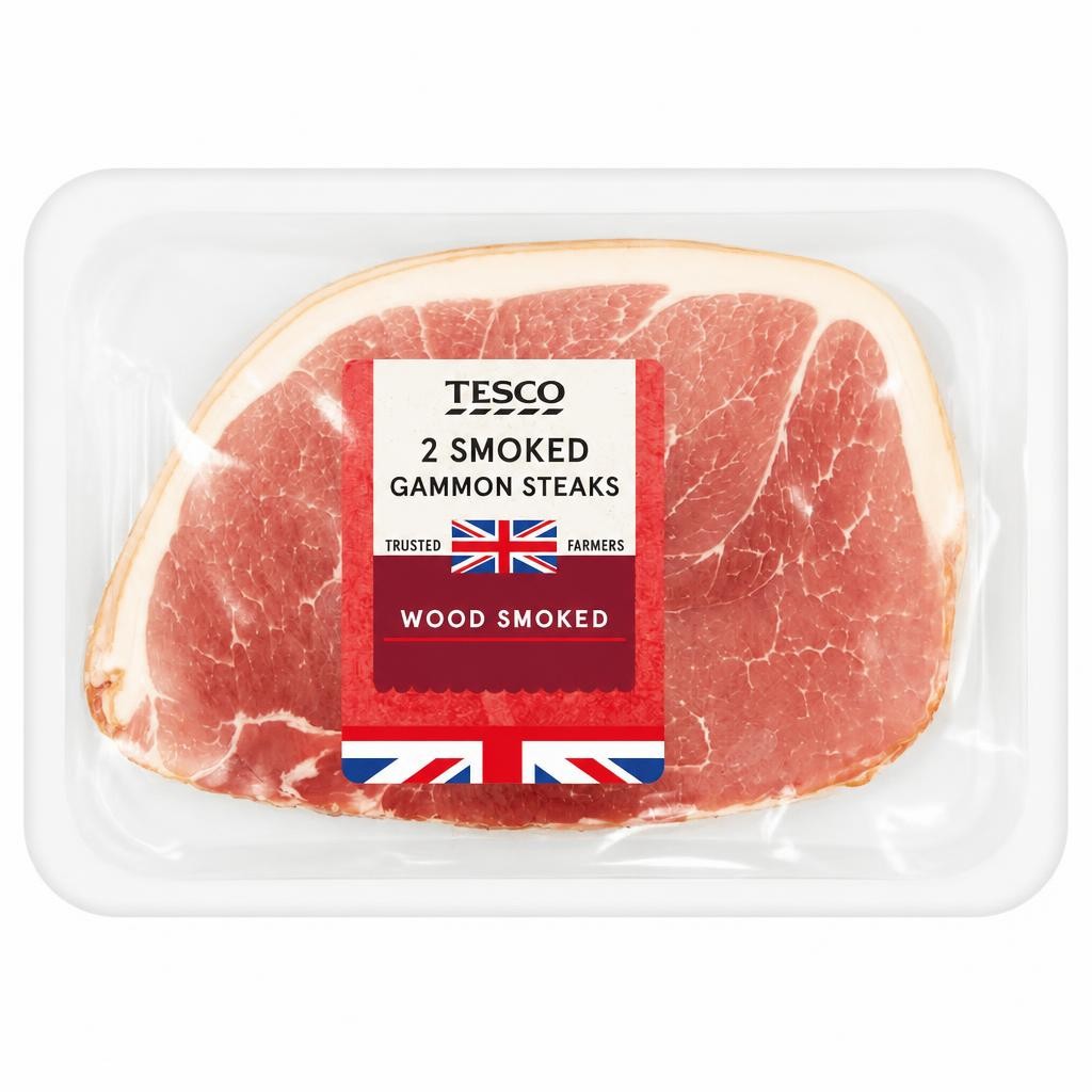Tesco Smoked Gammon Steaks 2 Pack 450g
