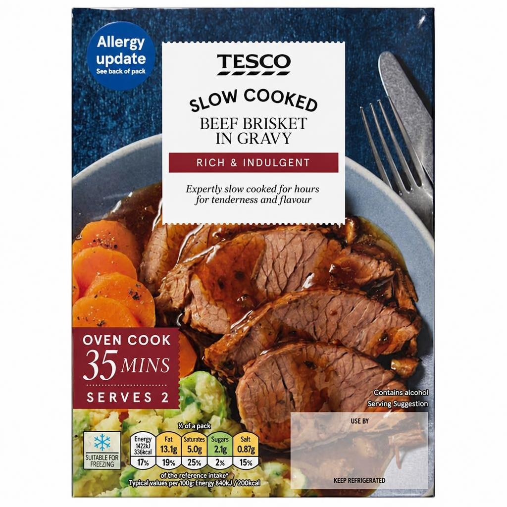 Tesco Beef Brisket In Gravy 380G