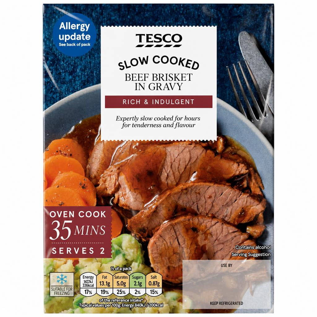 Tesco Beef Brisket In Gravy 380G