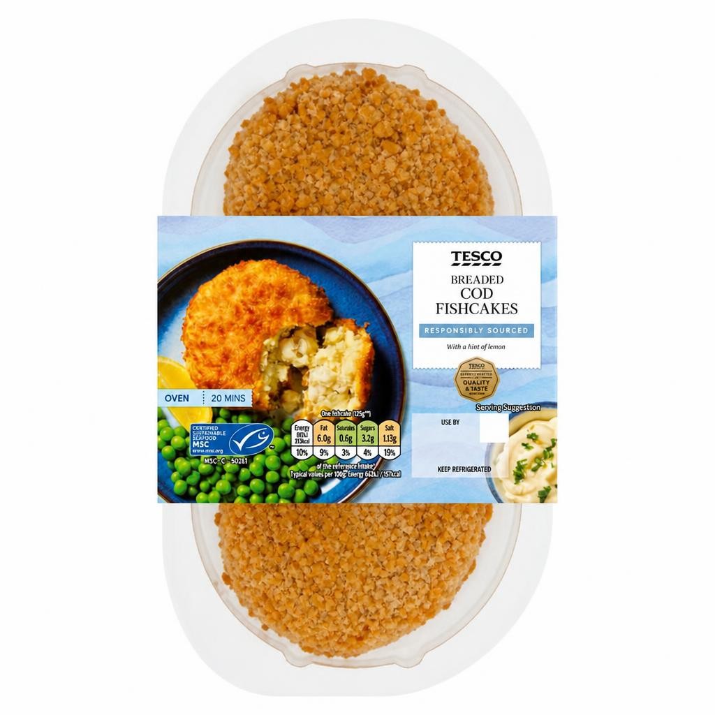 Tesco 2 Cod Fishcakes 270G
