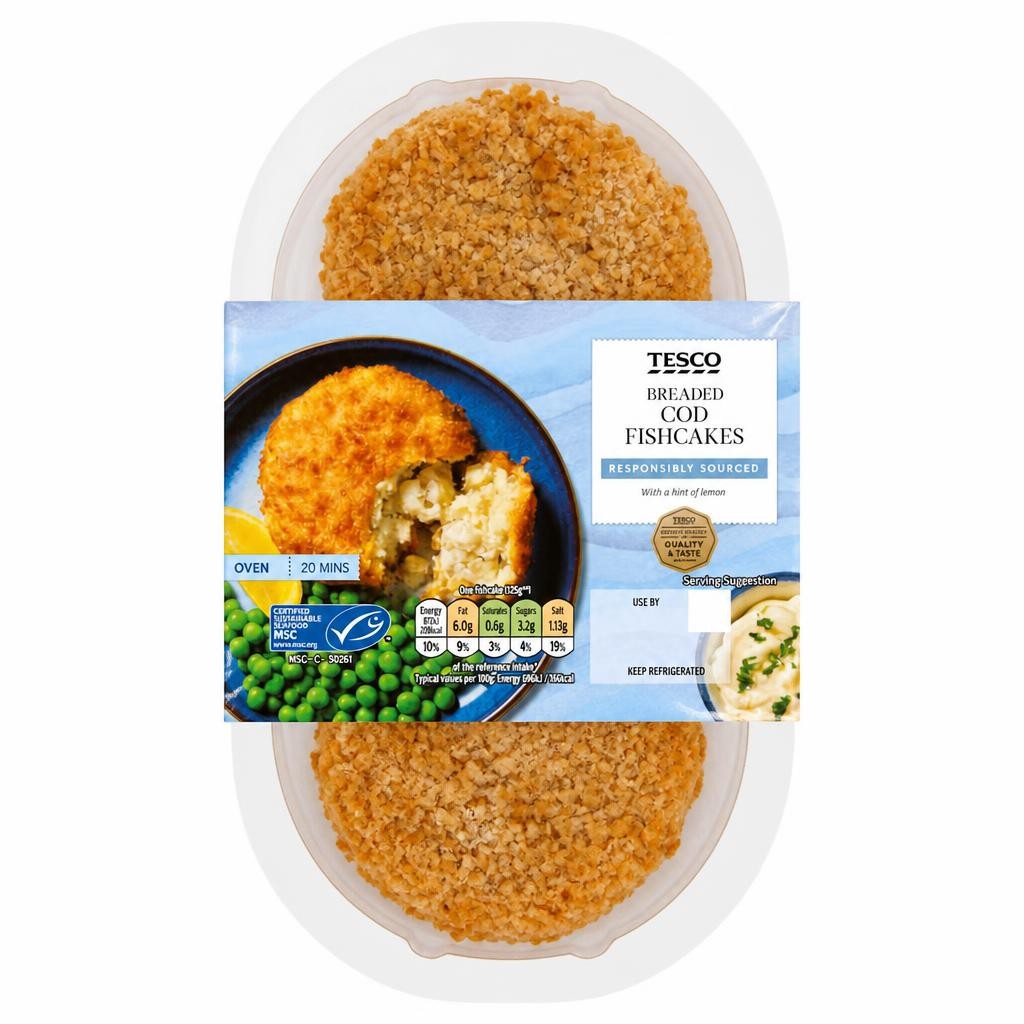 Tesco 2 Cod Fishcakes 270G
