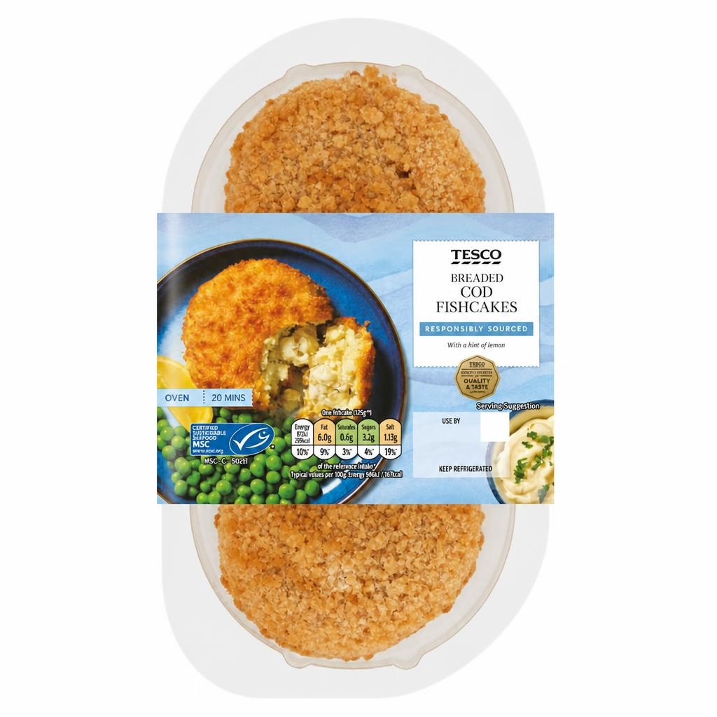 Tesco 2 Cod Fishcakes 270G
