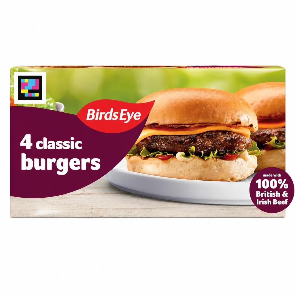 Birds Eye Classic 4 Beef Burgers with Onion 227g
