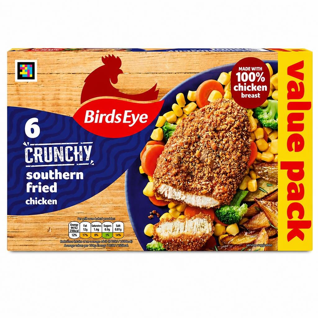 Birds Eye 6 Southern Fried Breaded Chicken Breast Steaks 540g