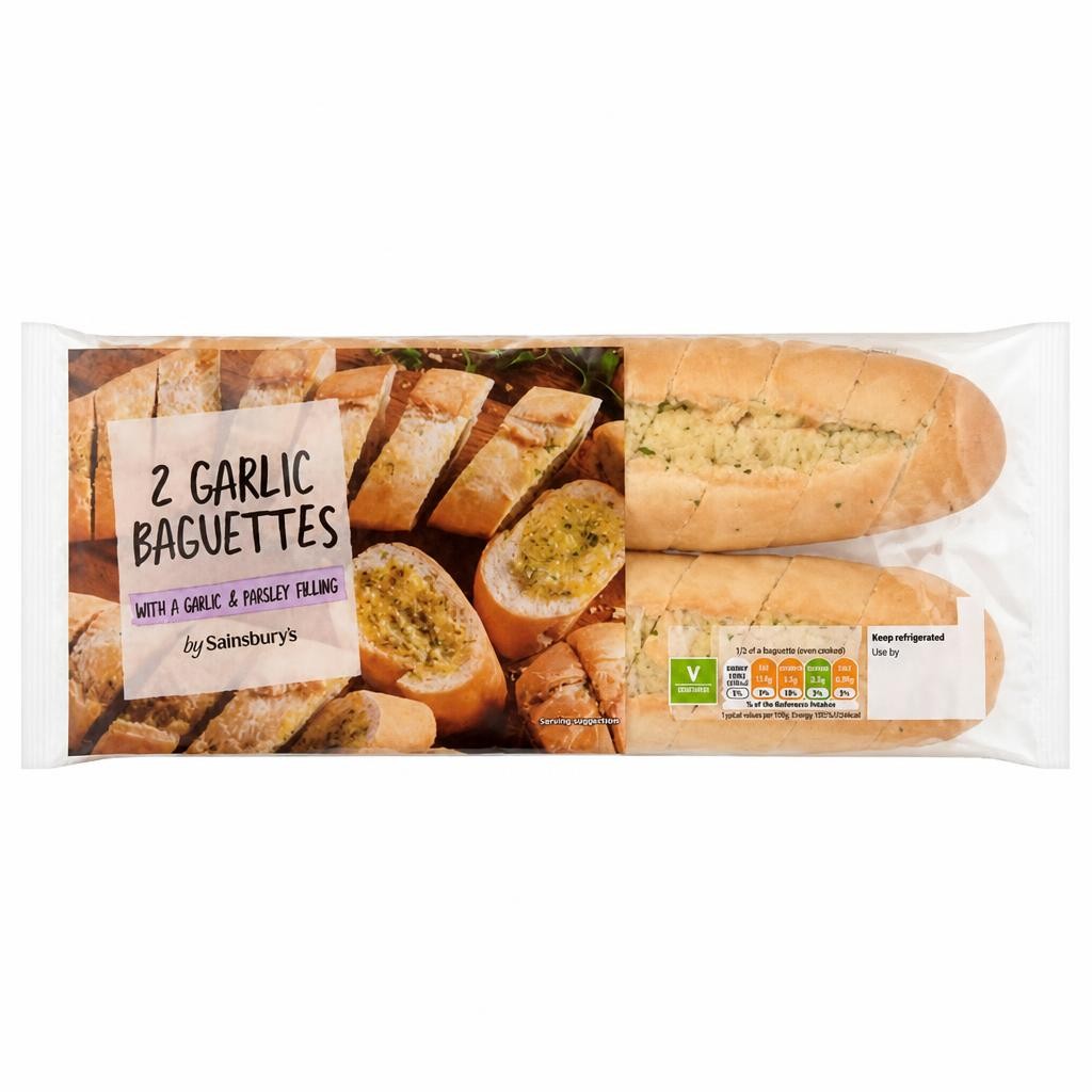 Sainsbury's Garlic Baguette x2 390g