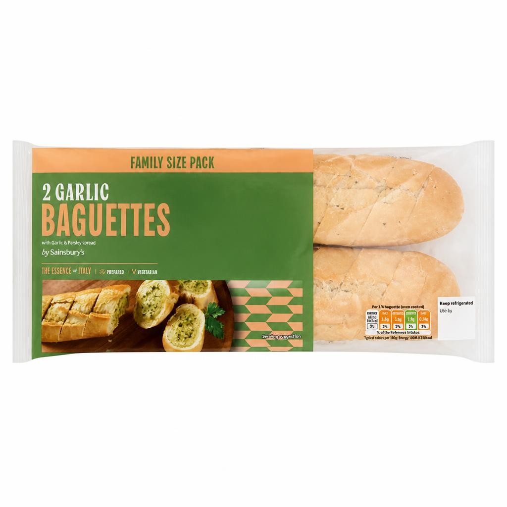 Sainsbury's Garlic Baguette x2 390g