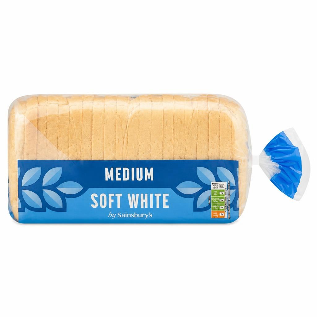 Sainsbury's Soft Medium Sliced White Bread 800g