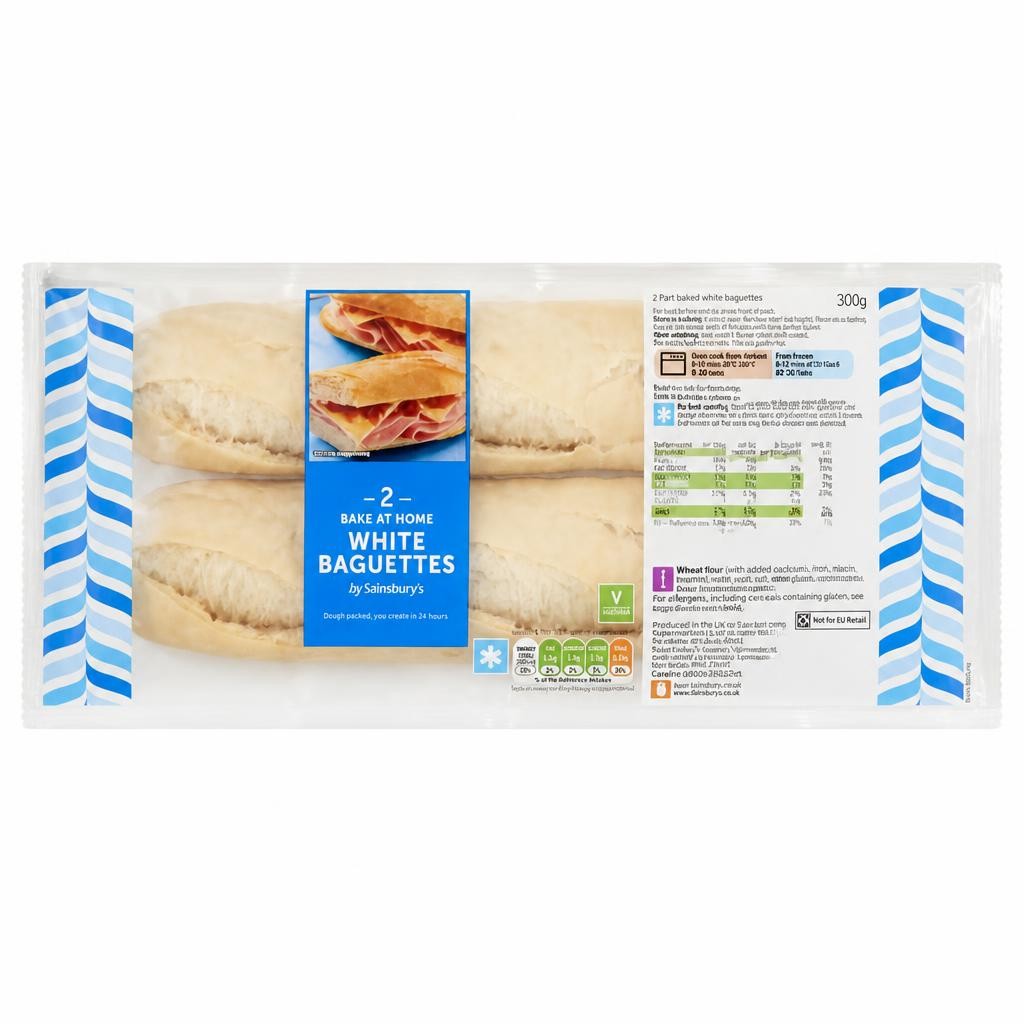 Sainsbury's Bake at Home White Baguettes x2