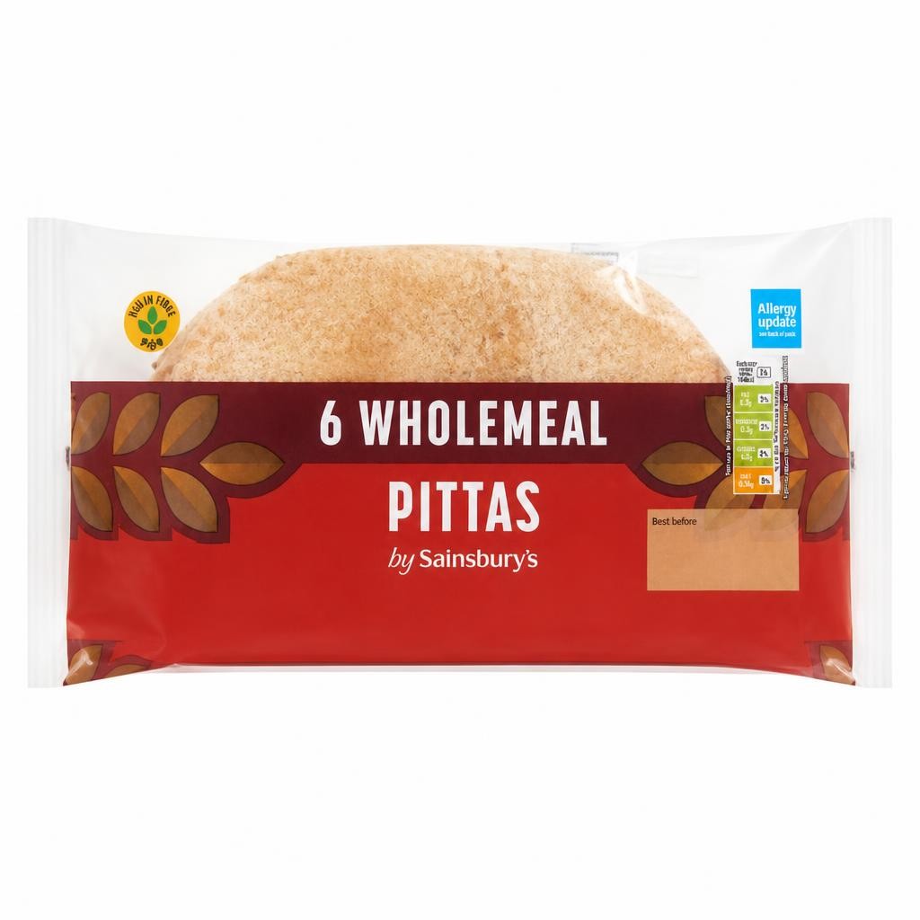 Sainsbury's Wholemeal Pittas x6
