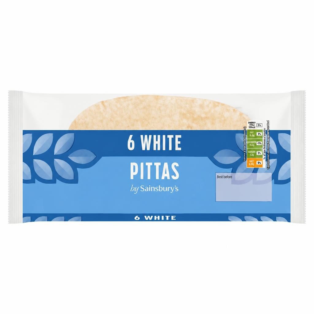 Sainsbury's White Pittas x6