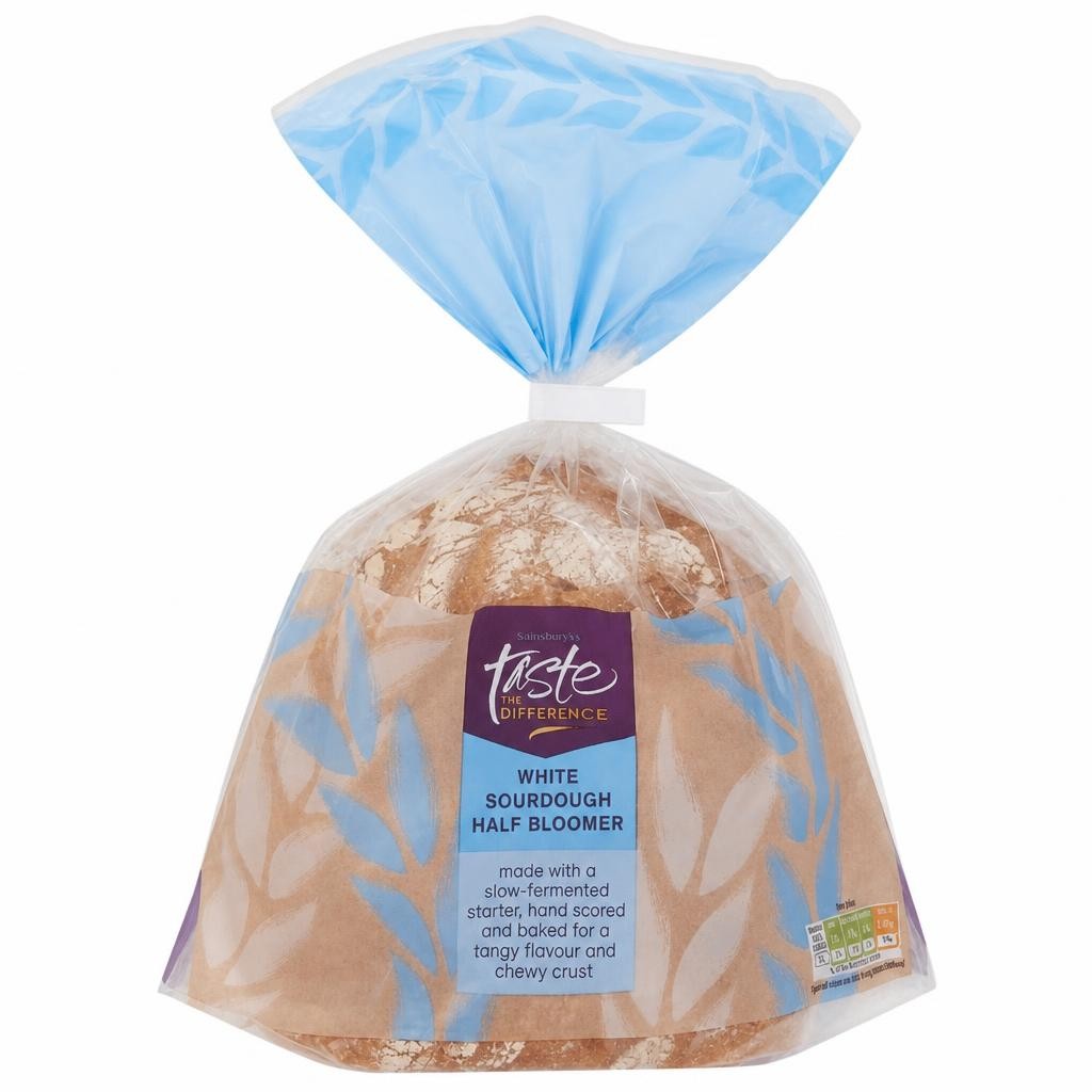 Sainsbury's Sourdough Medium Sliced White Bread, Taste the Difference 400g