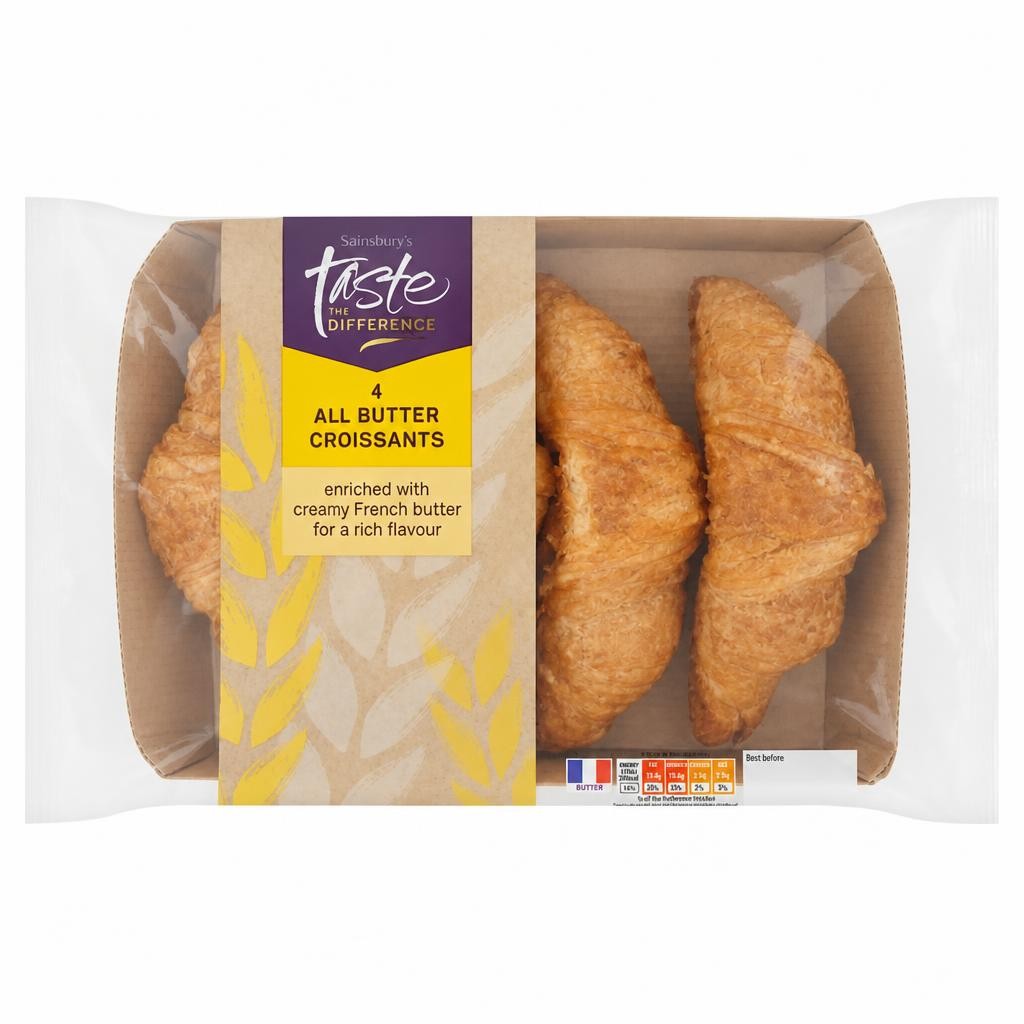 Sainsbury's Butter Croissants, Taste the Difference x4