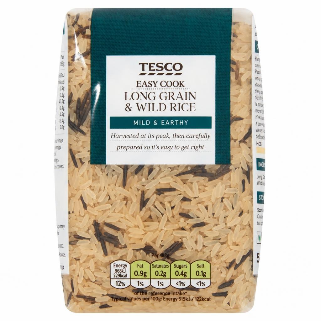 Tesco Easy Cook Long Grain & Wild Rice 500g