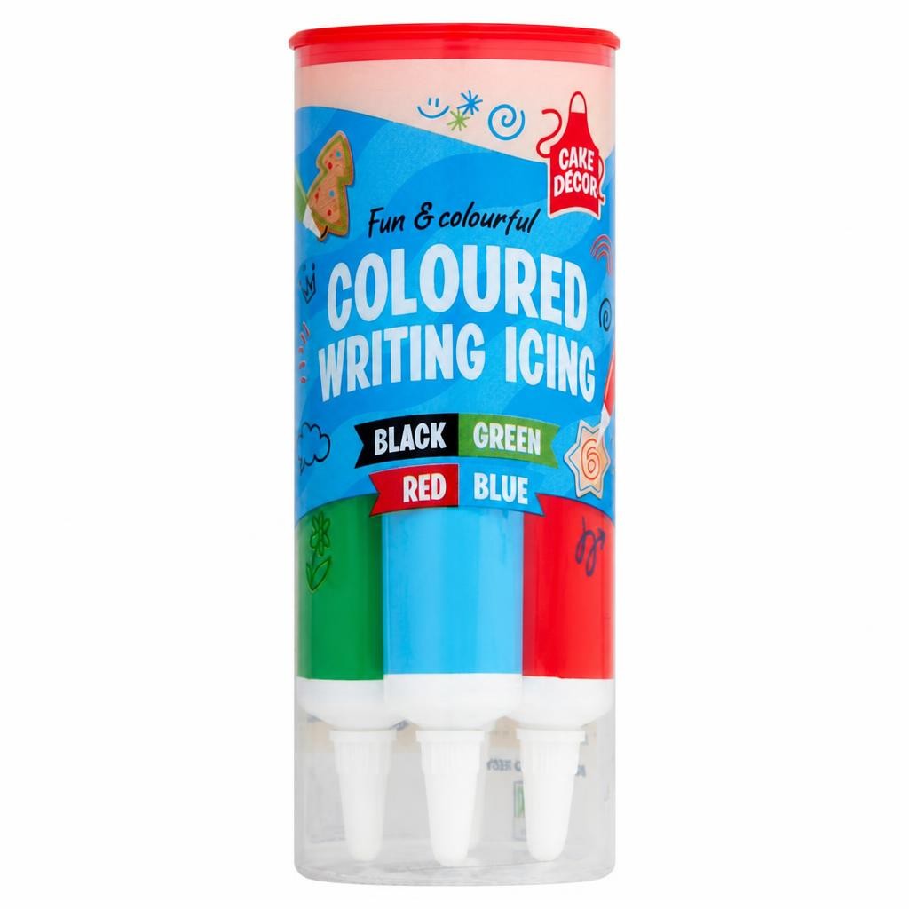 Cake Decor Coloured Writing Icing 76G
