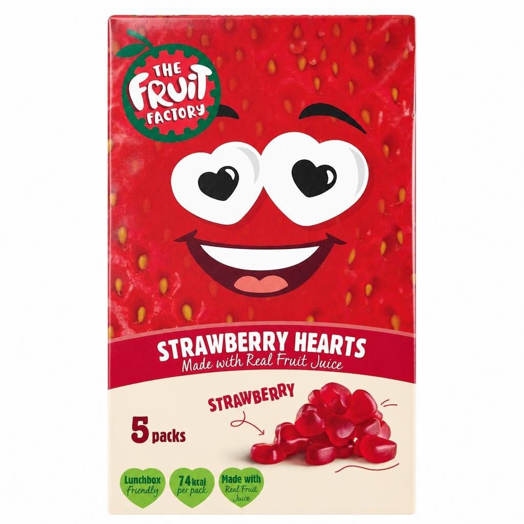 Fruit Factory Fruit Hearts Strawberry 5X20g