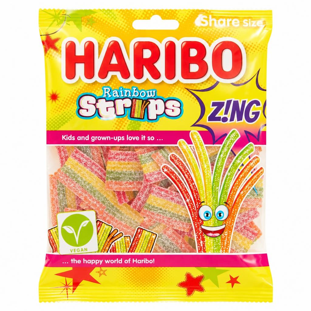 Haribo Rainbow Strips 130G
