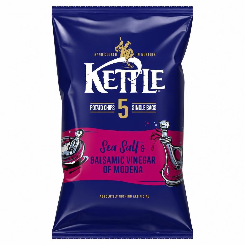 Kettle Sea Salt & Balsamic Vinegar Crisps 5 X 25G