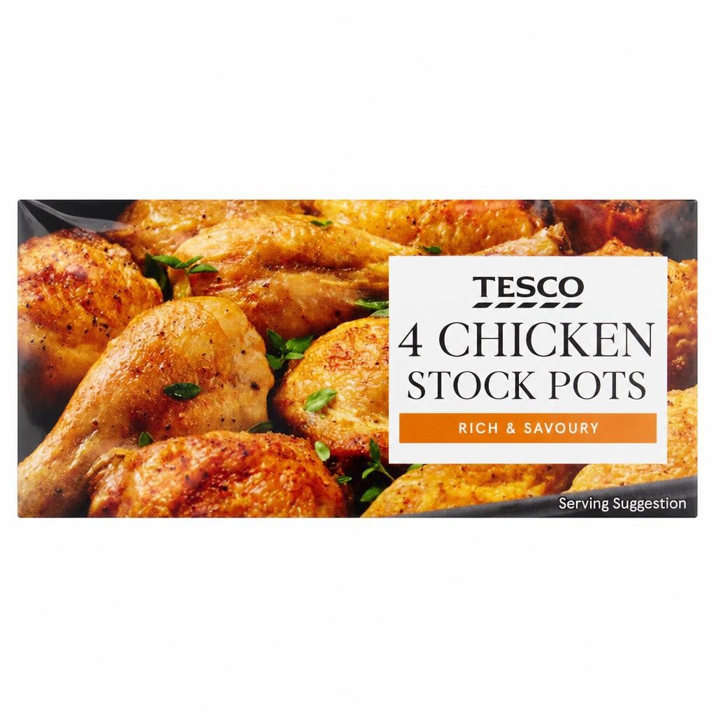 Tesco Chicken Stock Pots 4 Pack 112g