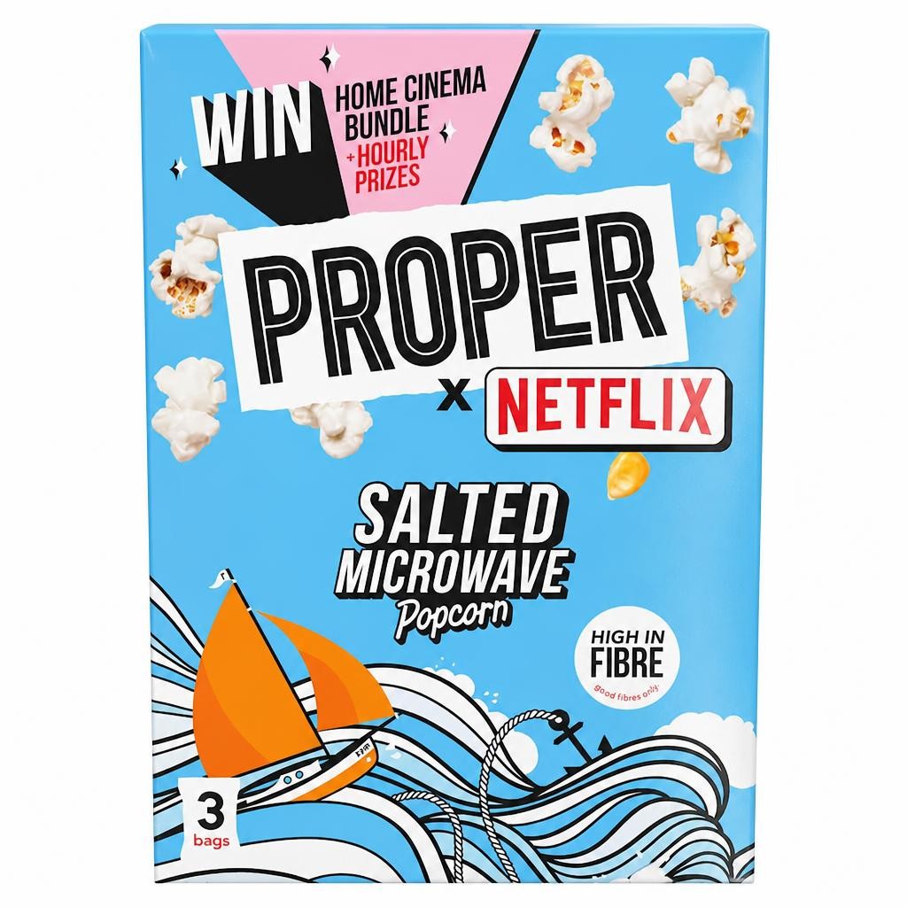 Propercorn Salted Microwave Popcorn 3X70g