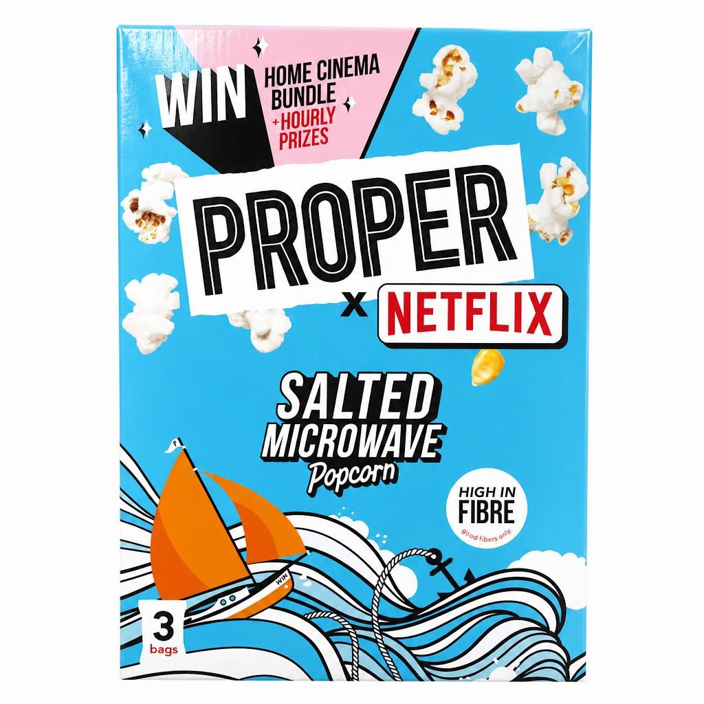 Propercorn Salted Microwave Popcorn 3X70g