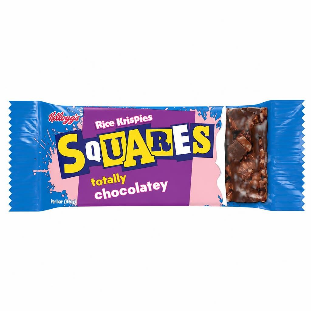 Kellogg's Rice Krispies Squares Cereal Bar Totally Chocolate Single 36g