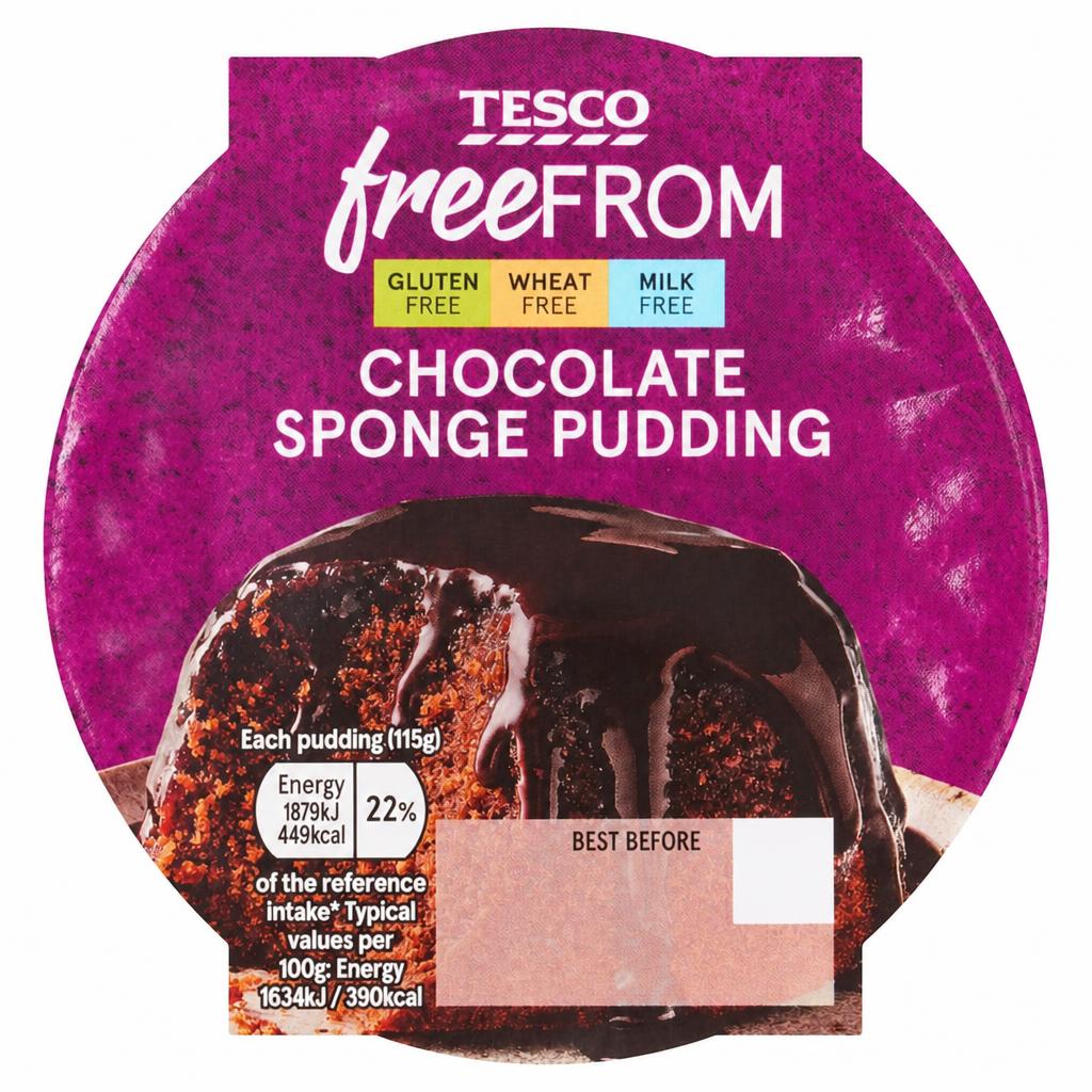 Tesco Free From Chocolate Sponge 115G