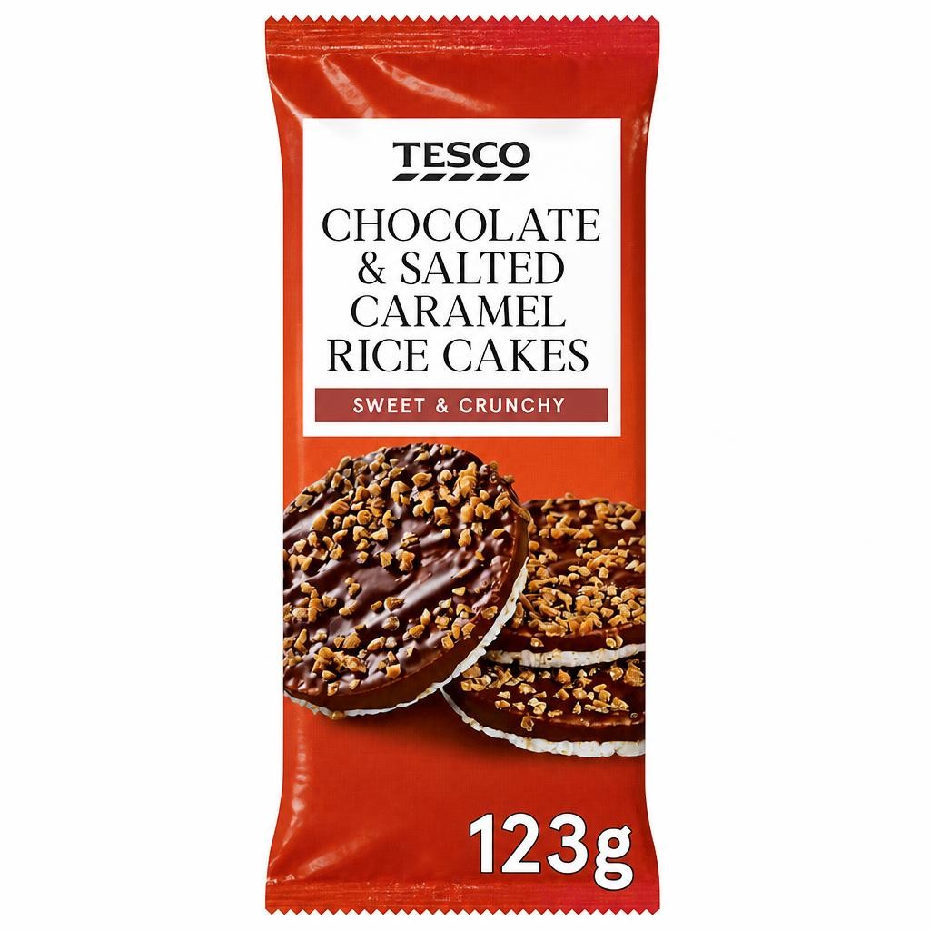 Tesco Chocolate & Salted Caramel Rice Cakes 123G