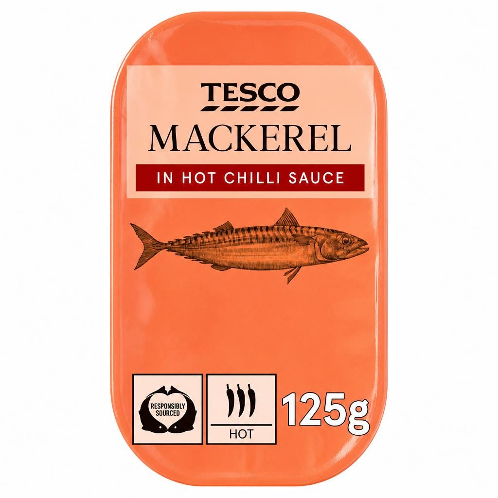 Tesco Mackerel In Hot Sauce 125G