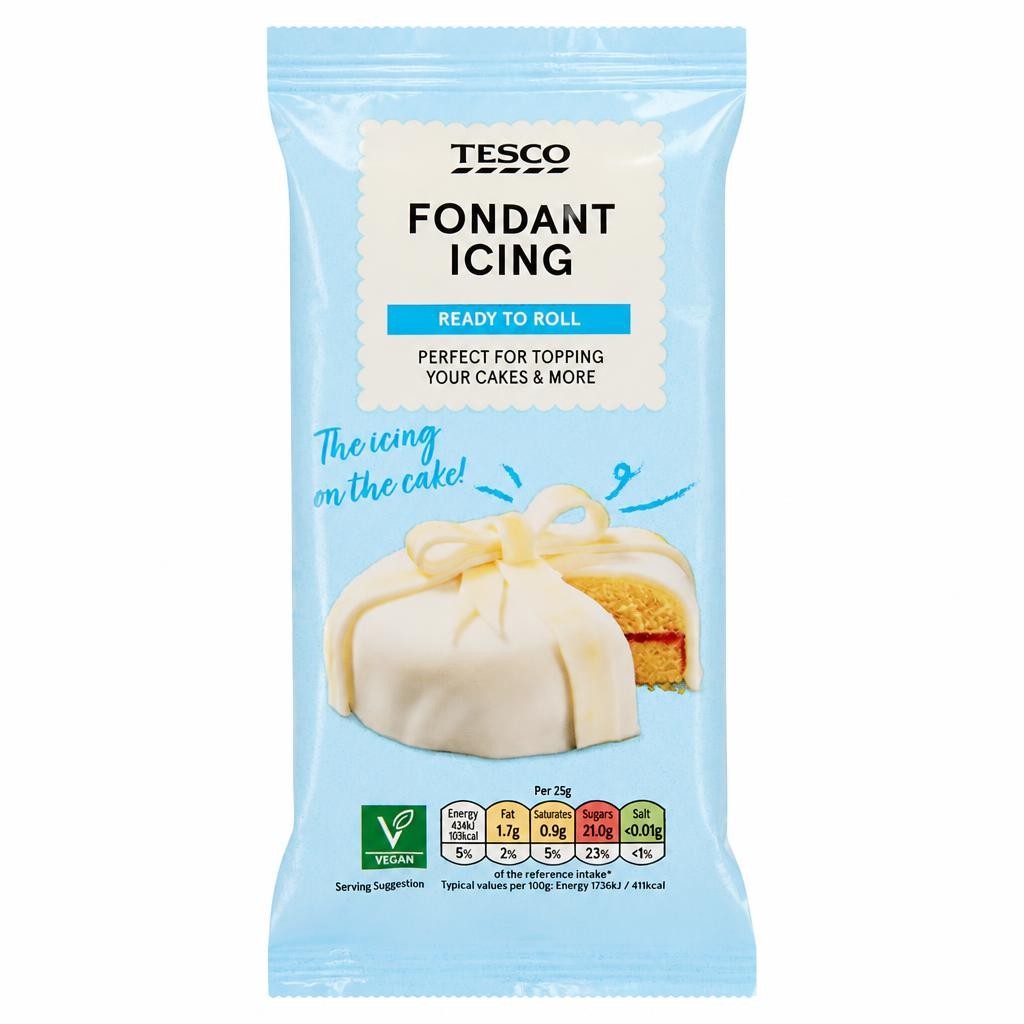 Tesco Sweet Fondant Icing Ready To Roll 500g