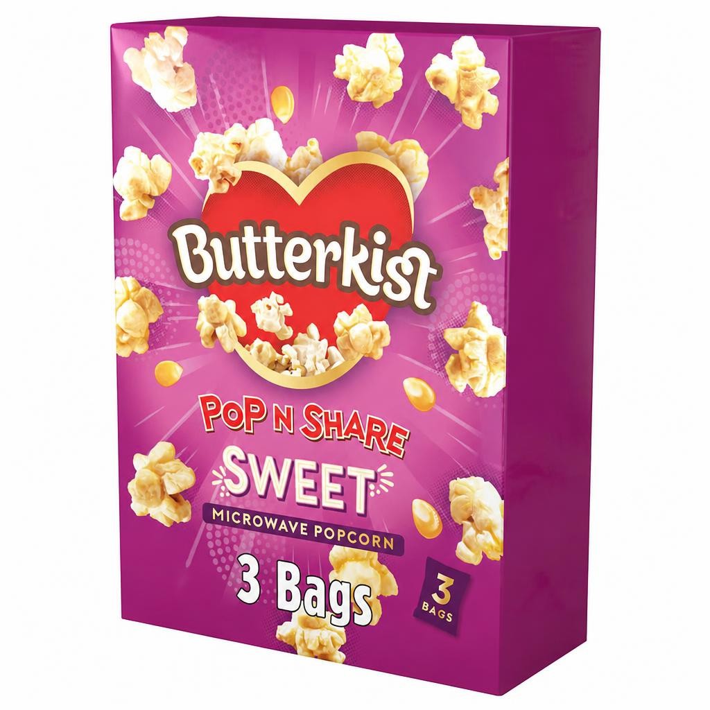 Butterkist Sweet Microwave Popcorn 3x60g
