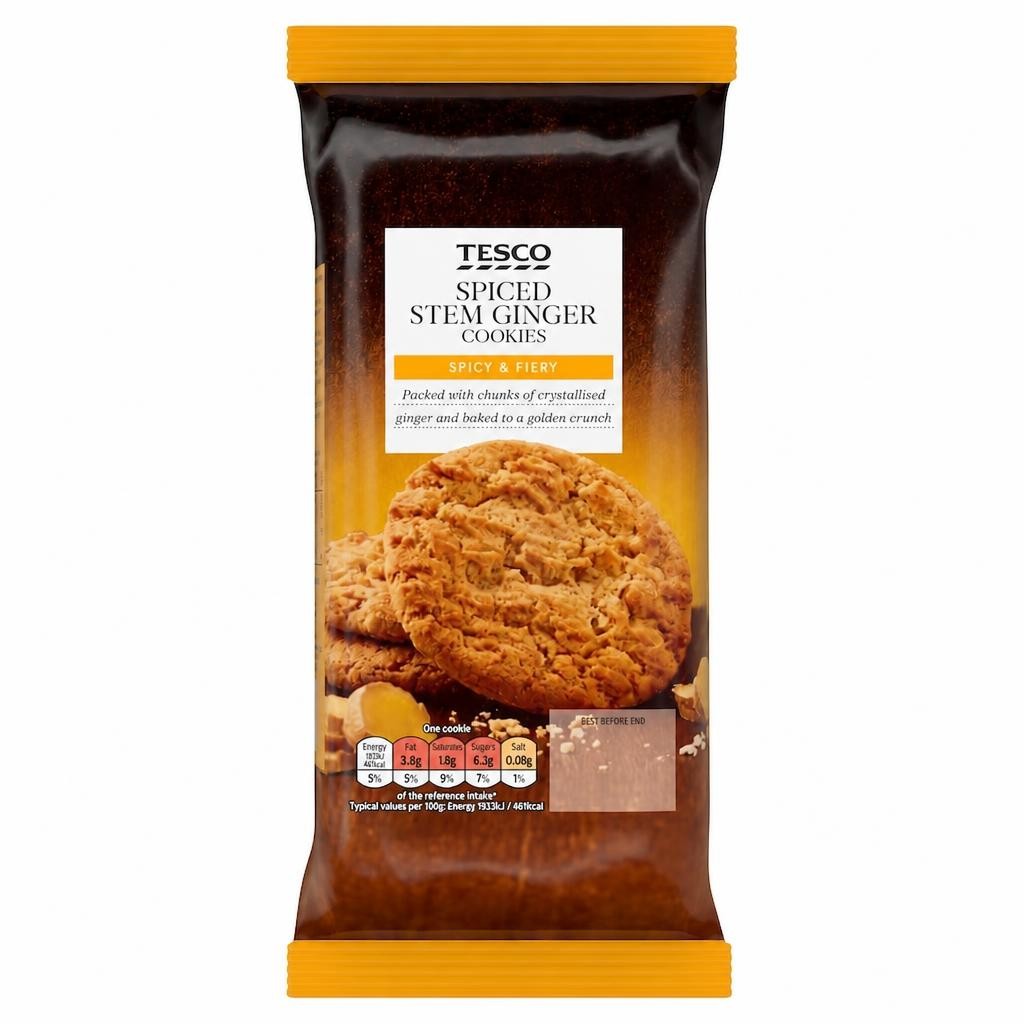Tesco Spiced Stem Ginger 10 Cookies 200G
