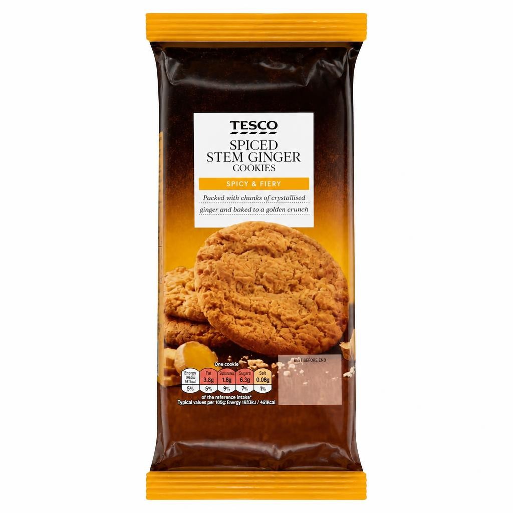Tesco Spiced Stem Ginger 10 Cookies 200G