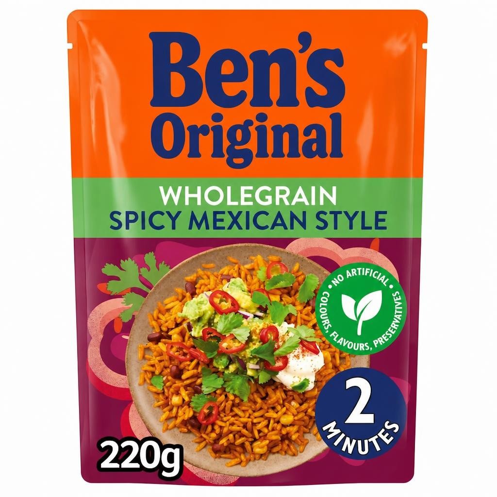 Bens Original Wholegrain Spicy Mexican Microwave Rice 220g