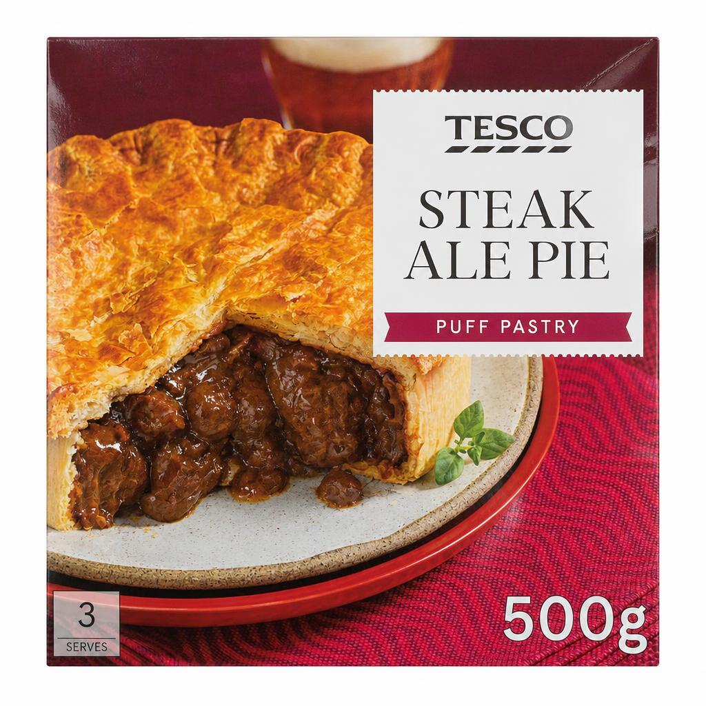 Tesco Steak & Ale Puff Pastry Pie 500G