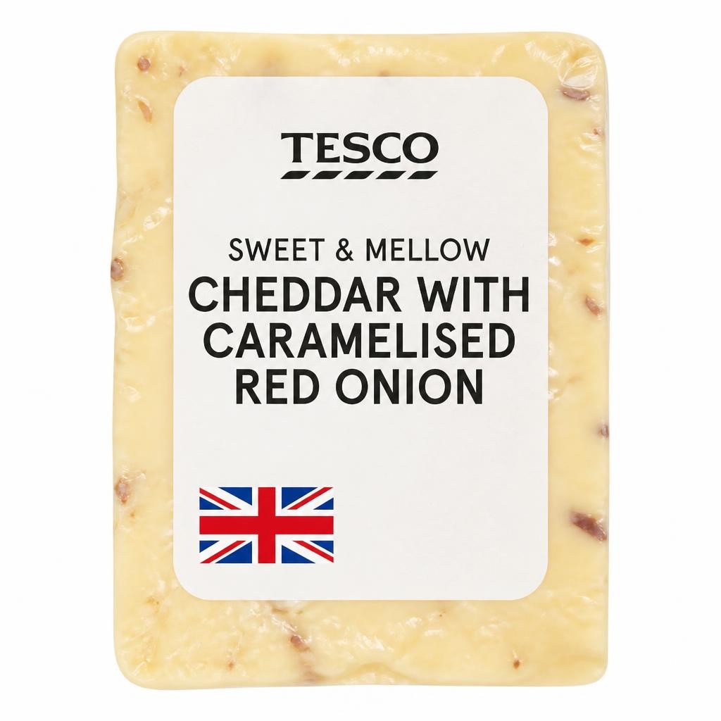 Tesco Cheddar With Caramelised Red Onion 180g