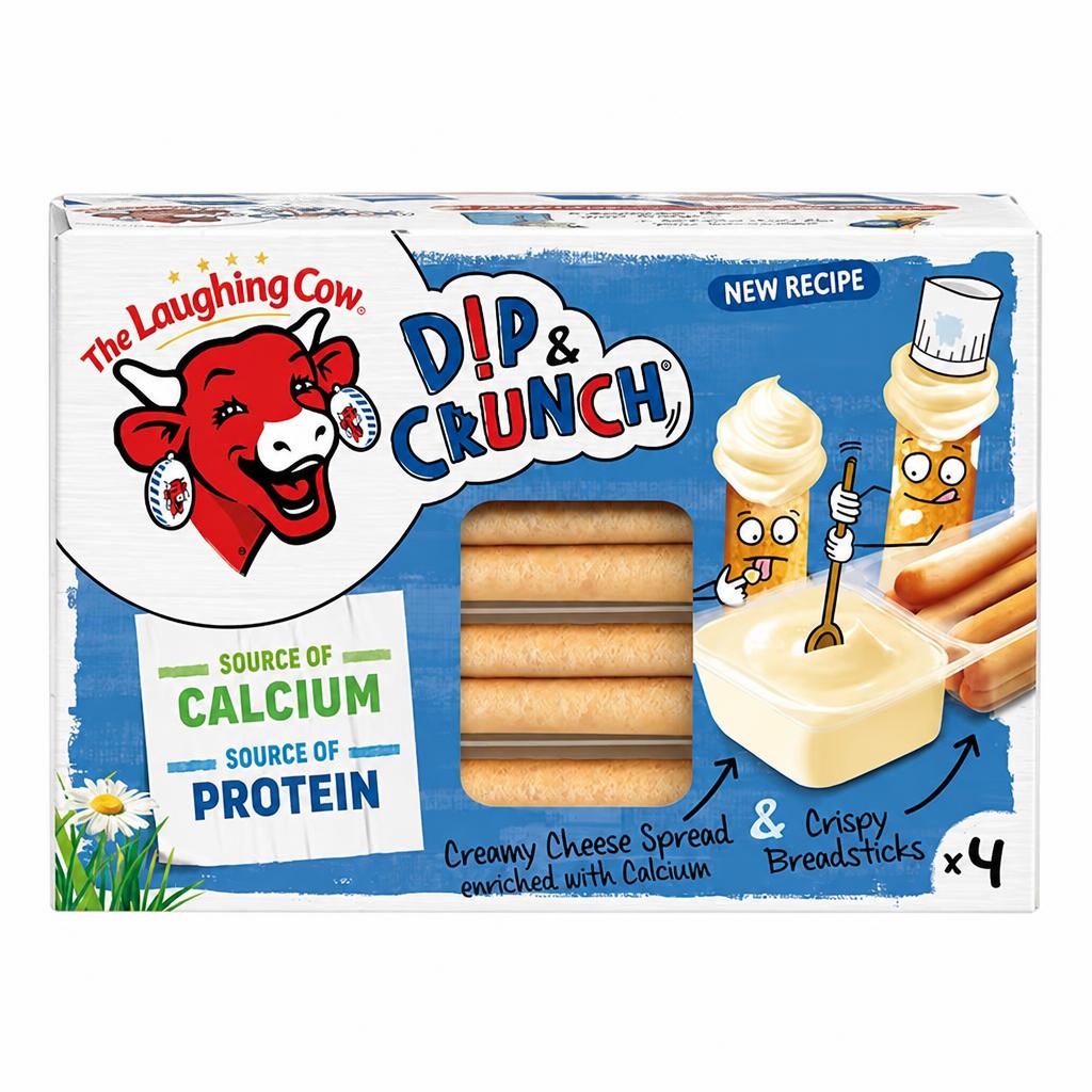 The Laughing Cow Original Dip & Crunch x4 140g
