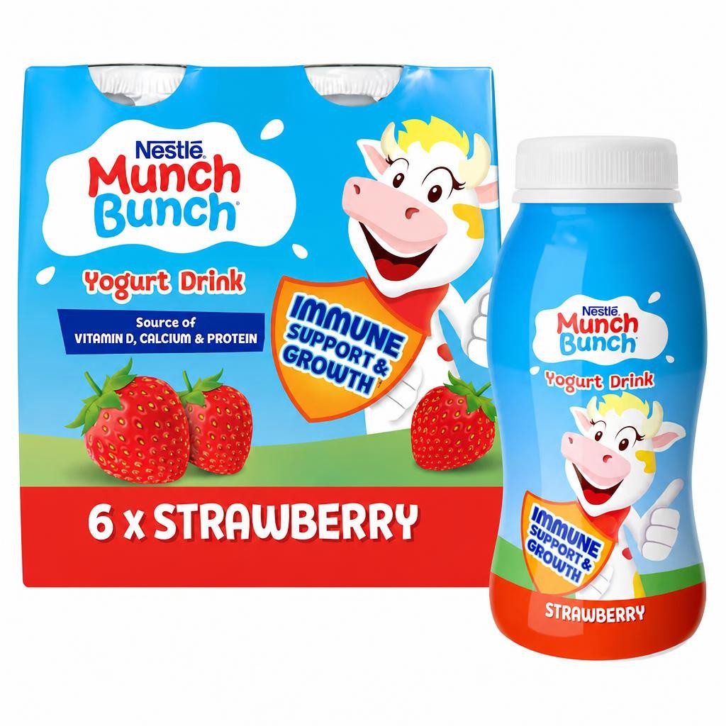 Munch Bunch Strawberry Lunchbox Kids Yoghurt Drink 6x90g