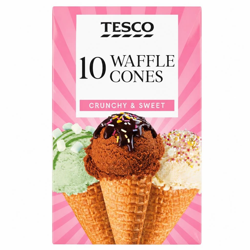 Tesco 10 Waffle Cones