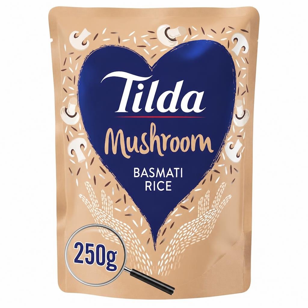 Tilda Mushroom Steamed Basmati Rice 250G
